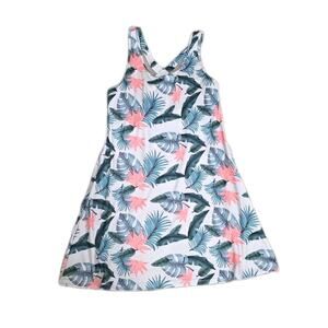 Kyodan Outdoor Athletic Dress Sz XL Tropical Print Racerback Sleeveless Pockets